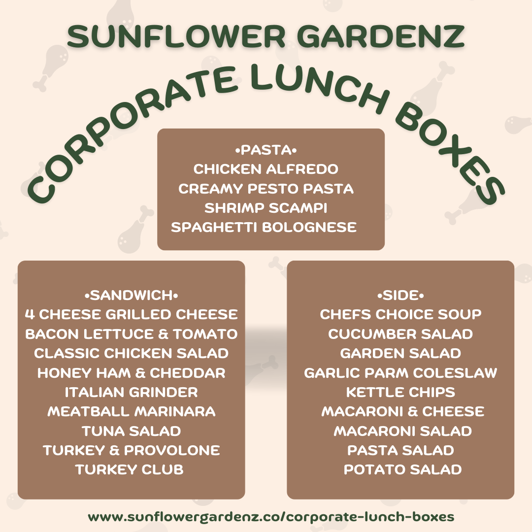 Corporate & Office Box Lunch Catering • Our Favorite Menus